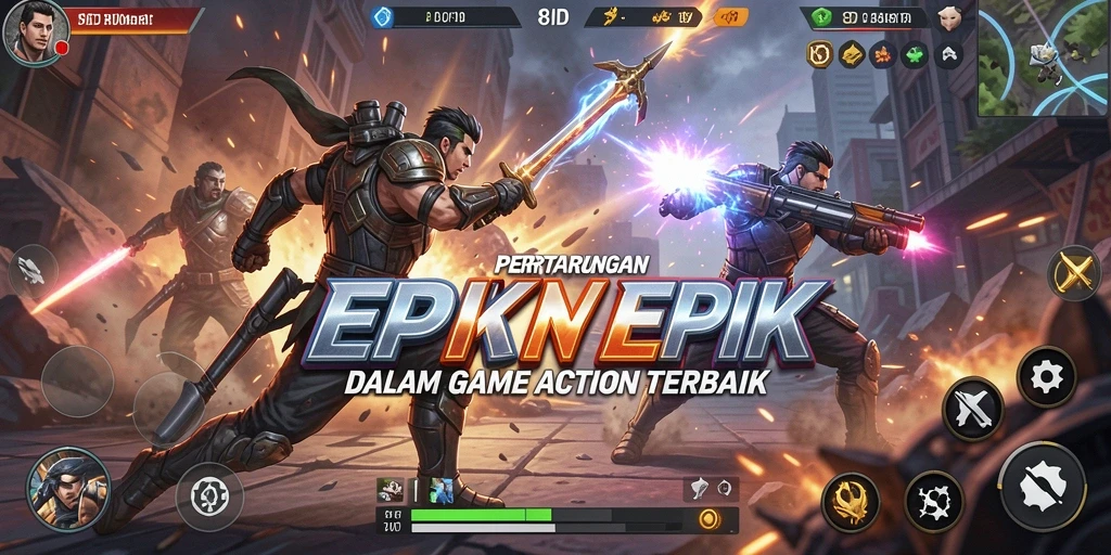 Screenshot gameplay 8ID penuh aksi yang mendebarkan.