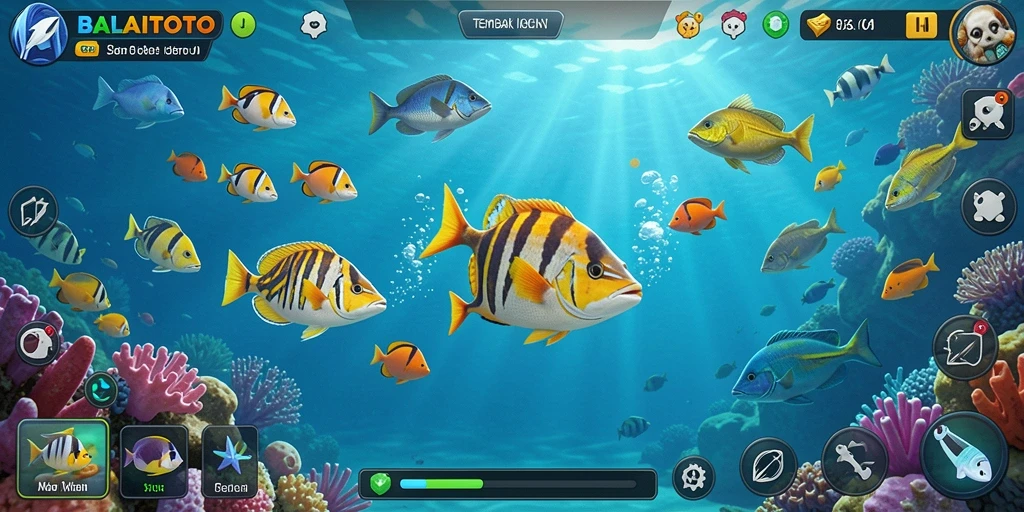 Tangkapan layar gameplay menembak ikan di BALAITOTO yang seru.