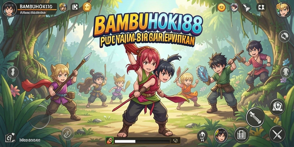 Screenshot utama BAMBUHOKI88 menampilkan aksi seru dalam gameplay Anime.