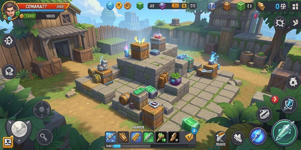 Tampilan gameplay CEMARA77 yang menegangkan dalam Tower Defense.