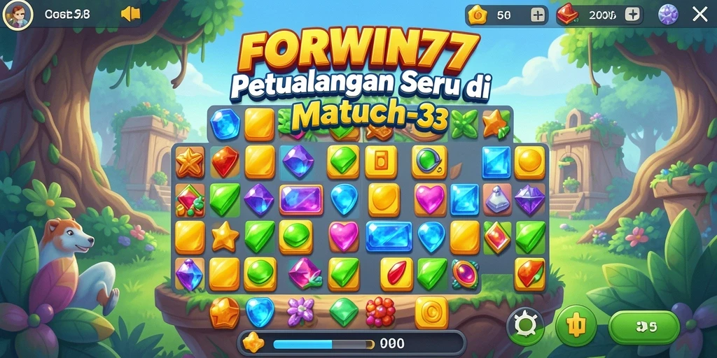 Screenshot gameplay FORWIN77 menampilkan suasana seru mencocokkan objek.
