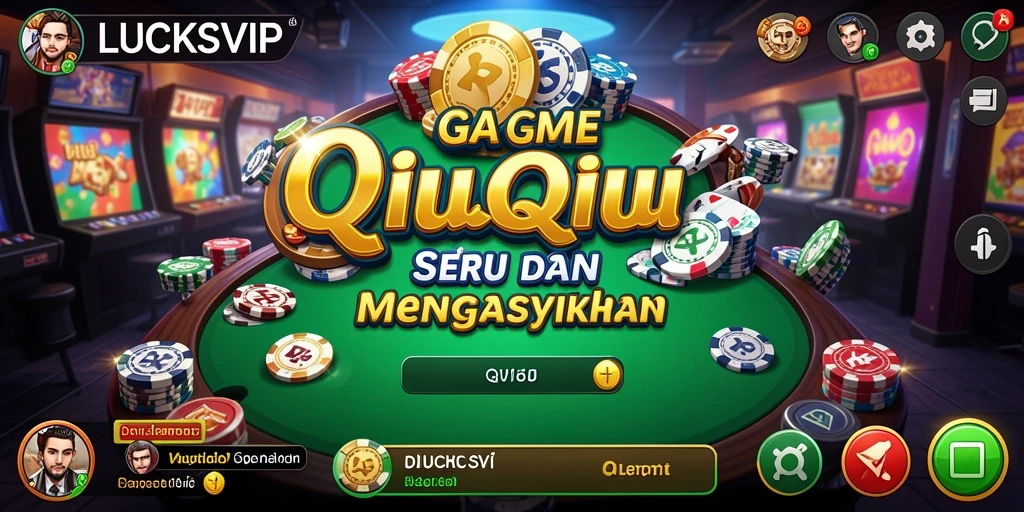 Tampilan gameplay QiuQiu yang menarik di LUCKSVIP.