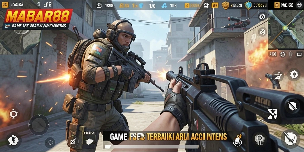 Tampilan aksi mendebarkan dalam gameplay MABAR88.
