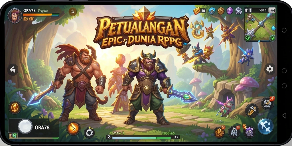 Tampilan gameplay seru dan penuh aksi dalam ORA78.