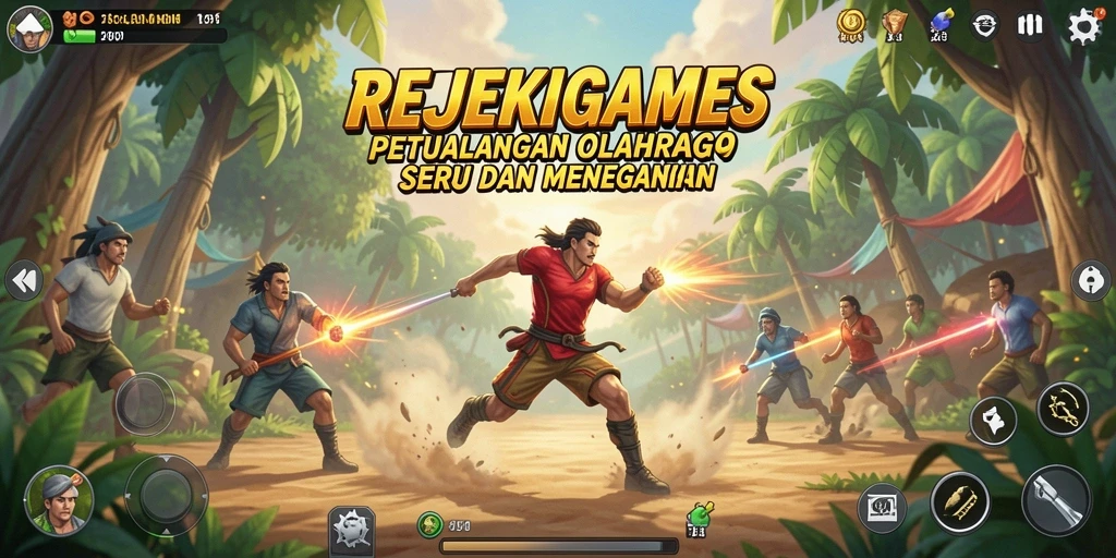 Tampilan gameplay REJEKIGAMES yang penuh aksi dalam olahraga.